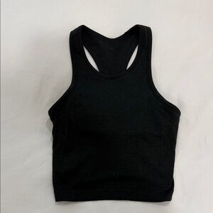lululemon green ebb to street high neck crop tank